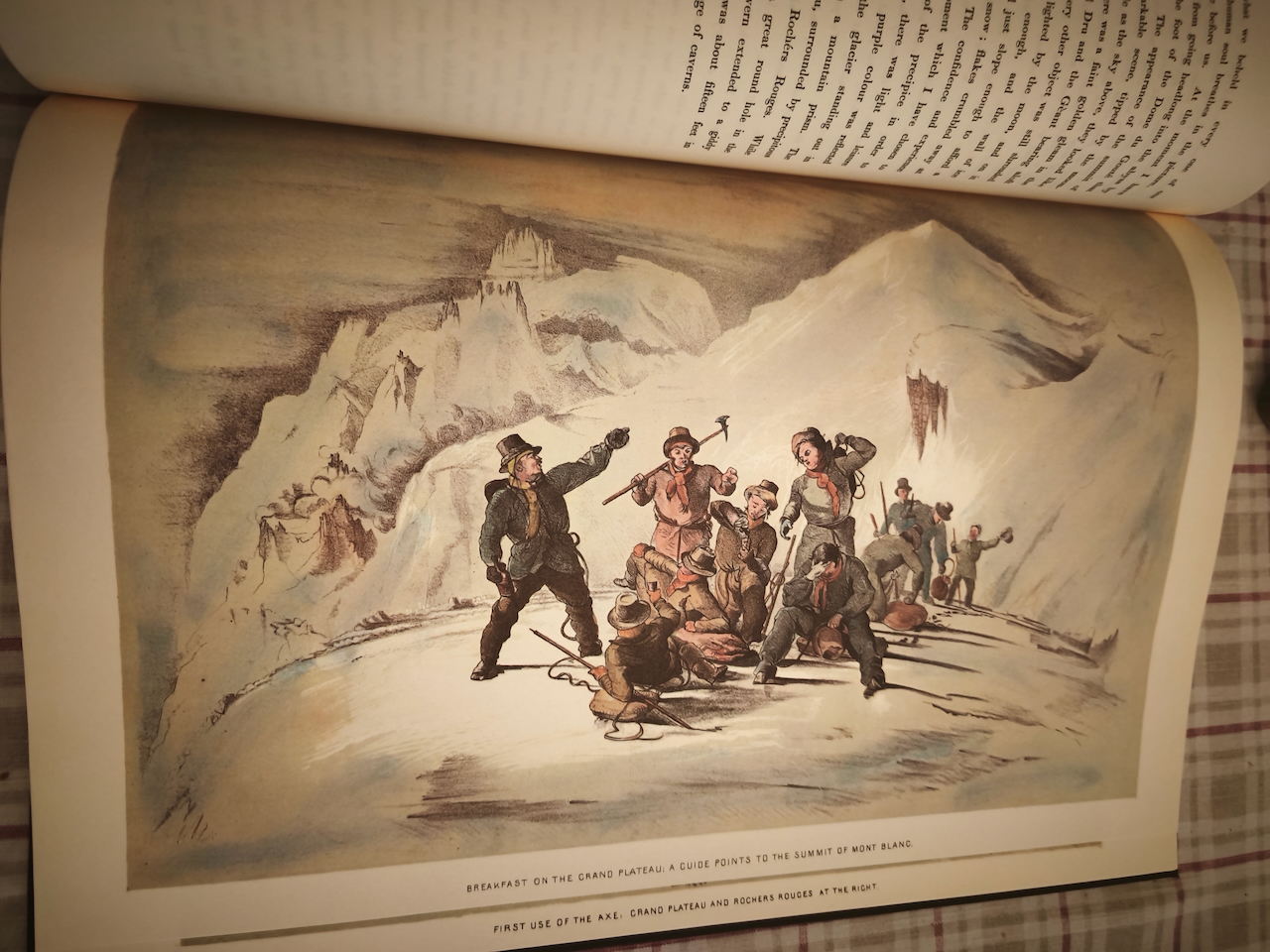 Livre J.D.H. BROWNE "Dix scenes illustrant mon ascension au mont blanc" Genève & Paris, Slatkine, 1980, imp. in-folio, 2 ff. + 13 p. + 10 planches en couleur, reliure en toile originale. – Image 10