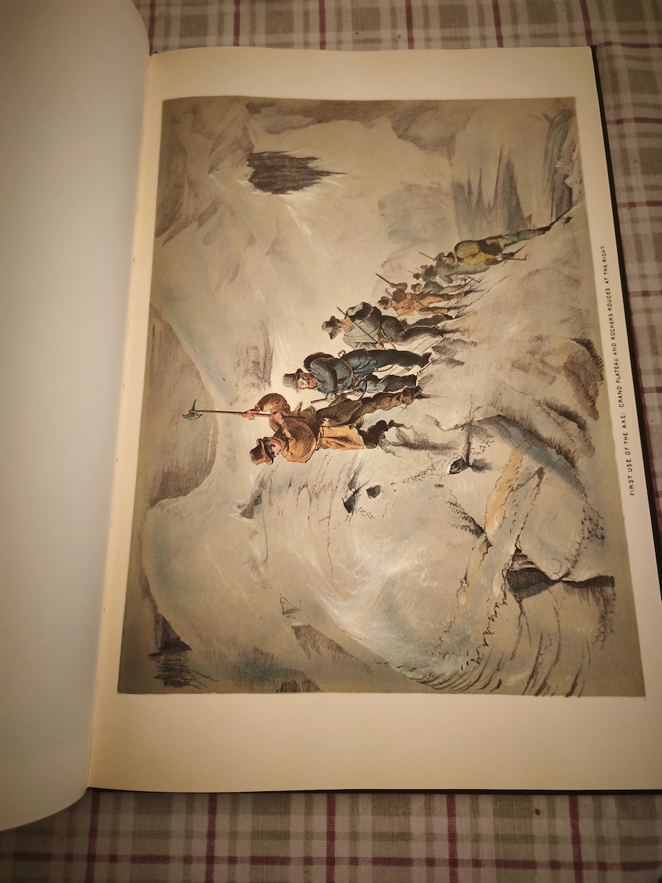 Livre J.D.H. BROWNE "Dix scenes illustrant mon ascension au mont blanc" Genève & Paris, Slatkine, 1980, imp. in-folio, 2 ff. + 13 p. + 10 planches en couleur, reliure en toile originale. – Image 11