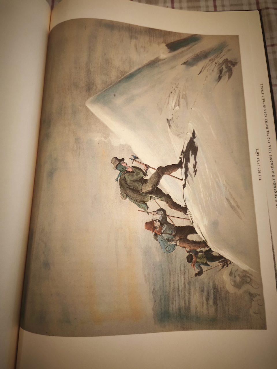 Livre J.D.H. BROWNE "Dix scenes illustrant mon ascension au mont blanc" Genève & Paris, Slatkine, 1980, imp. in-folio, 2 ff. + 13 p. + 10 planches en couleur, reliure en toile originale. – Image 12