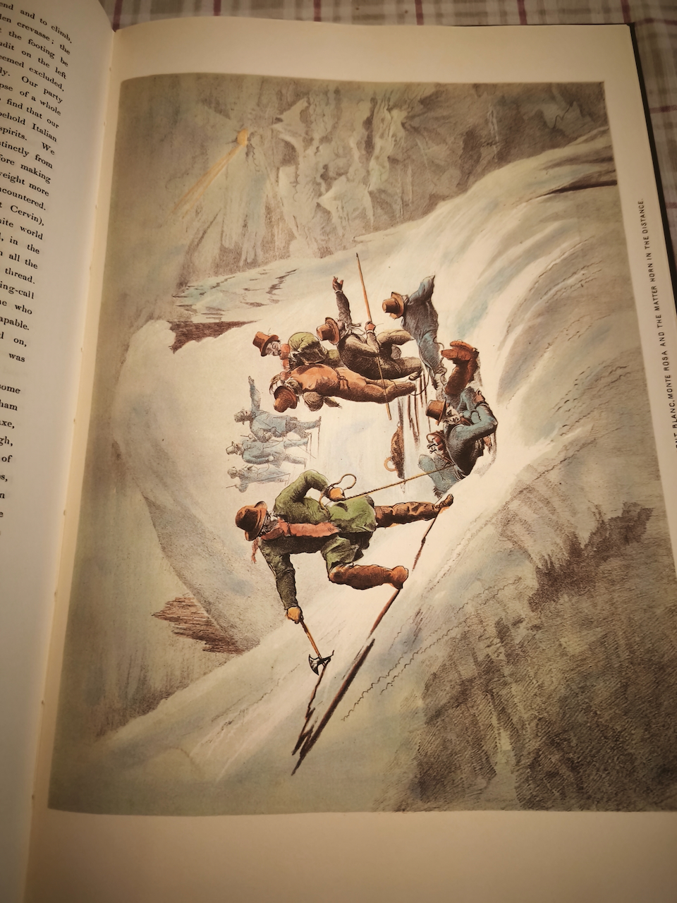 Livre J.D.H. BROWNE "Dix scenes illustrant mon ascension au mont blanc" Genève & Paris, Slatkine, 1980, imp. in-folio, 2 ff. + 13 p. + 10 planches en couleur, reliure en toile originale. – Image 13