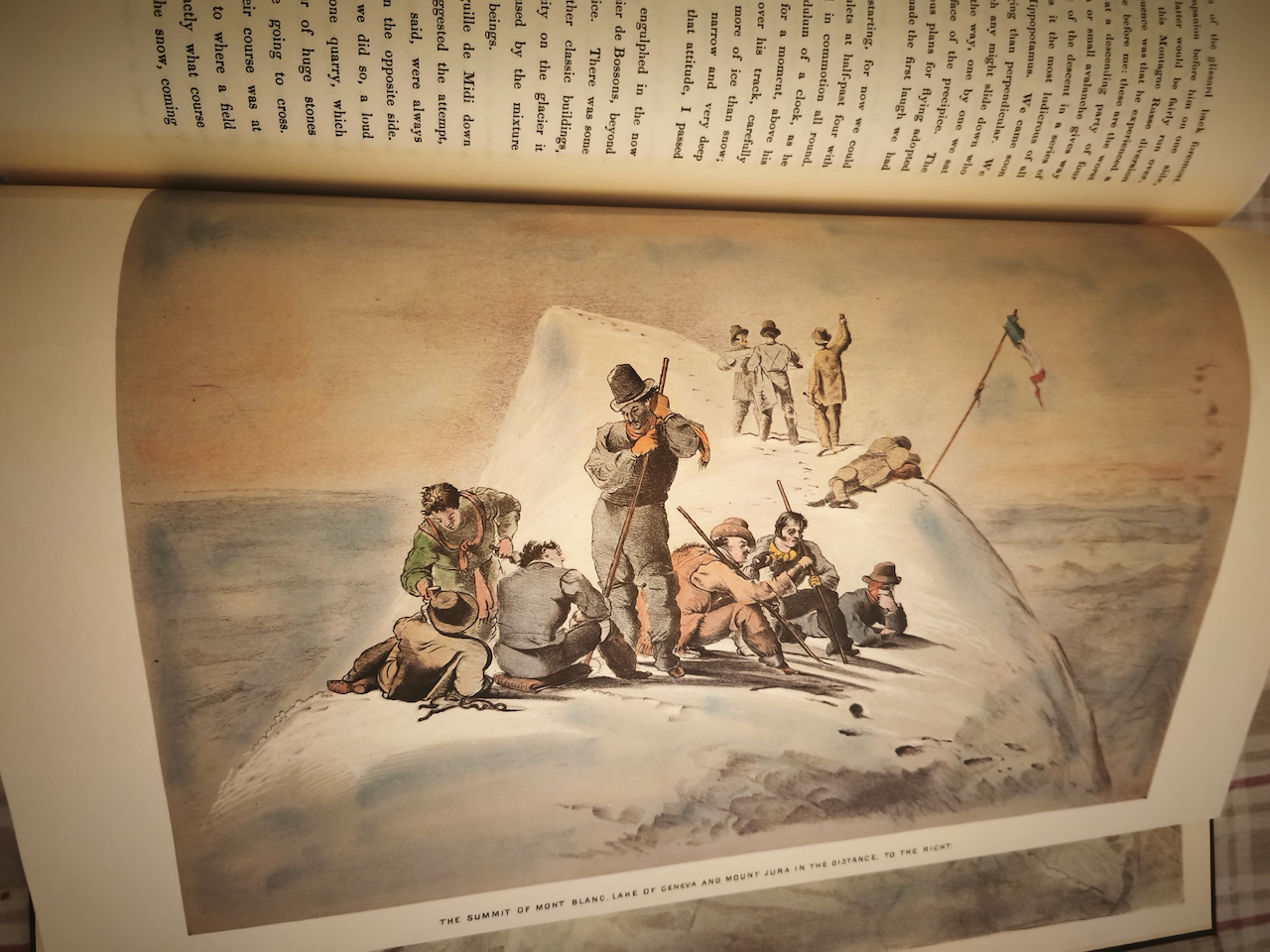 Livre J.D.H. BROWNE "Dix scenes illustrant mon ascension au mont blanc" Genève & Paris, Slatkine, 1980, imp. in-folio, 2 ff. + 13 p. + 10 planches en couleur, reliure en toile originale. – Image 14