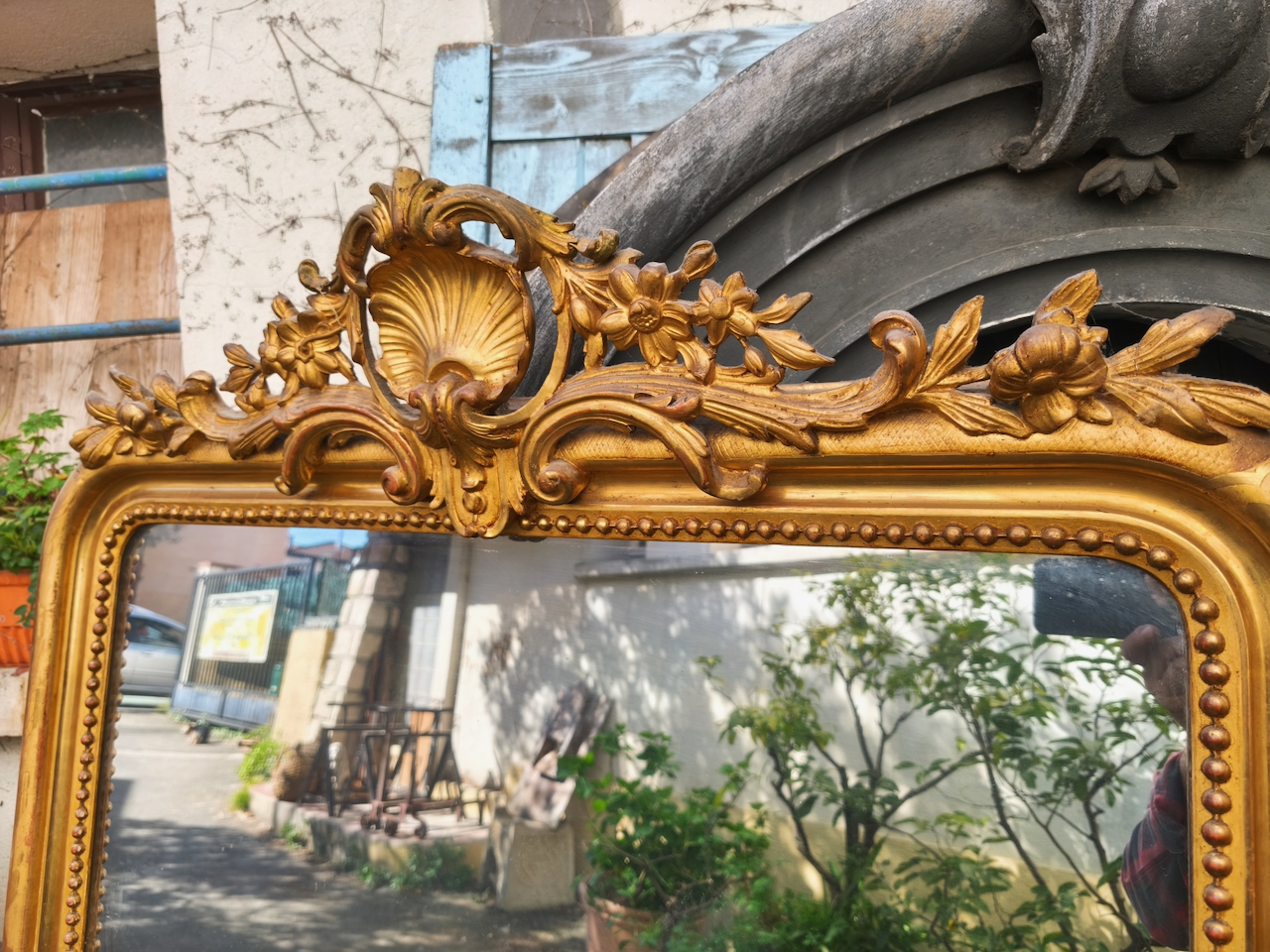 Grand Miroir Doré Style Louis XV Epoque Napoléon III – Image 3