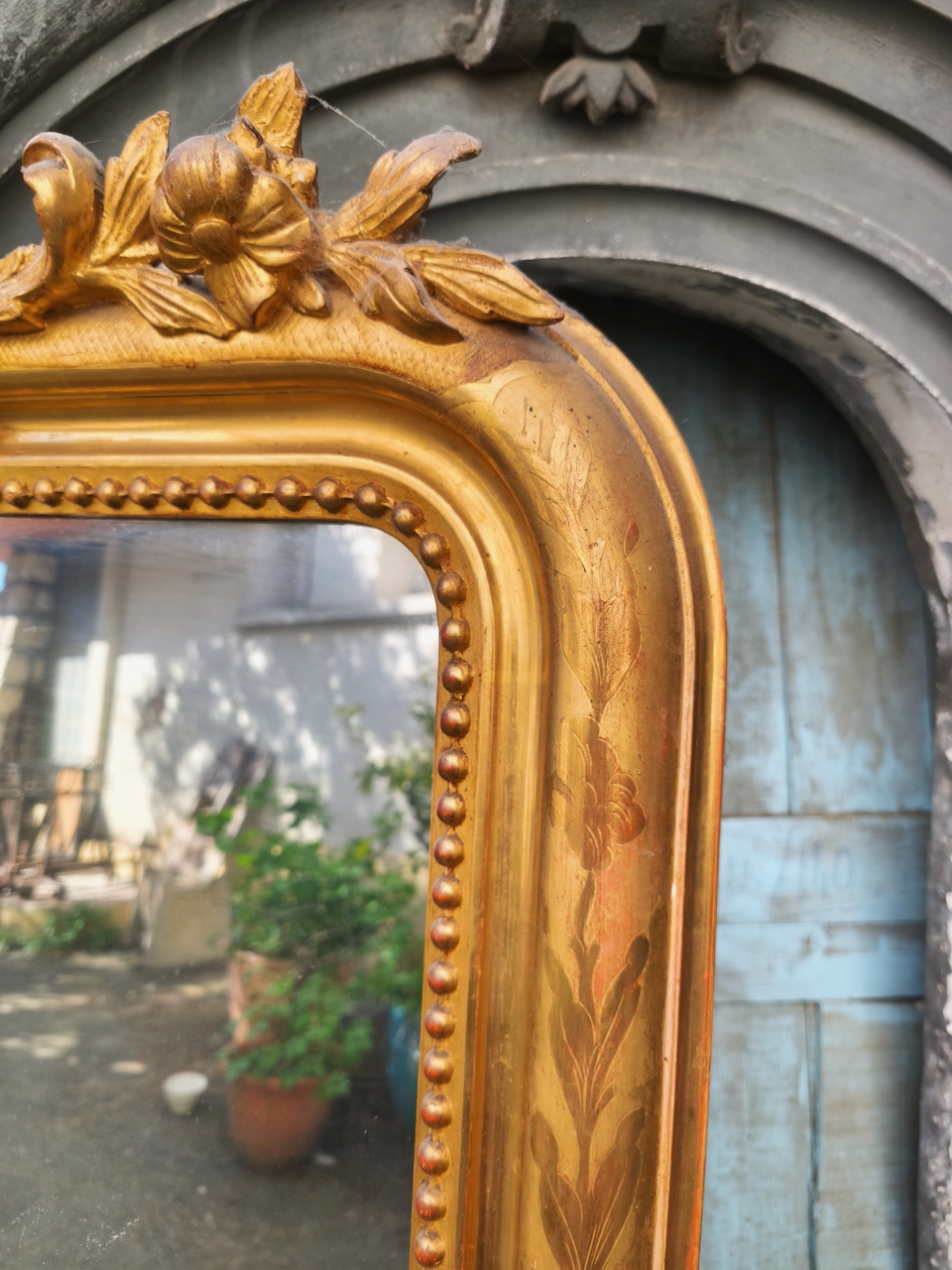 Grand Miroir Doré Style Louis XV Epoque Napoléon III – Image 4