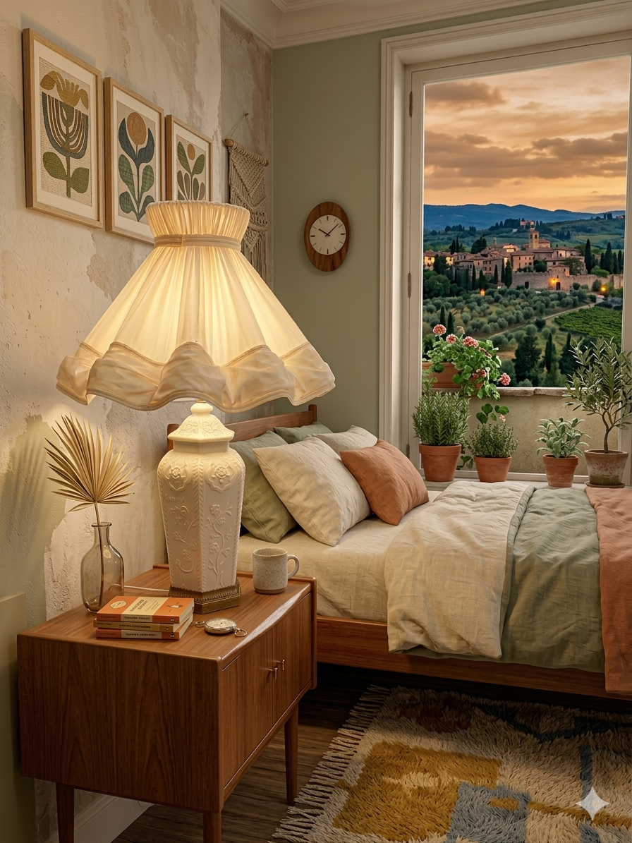 Lampe Ancienne en Porcelaine Blanche de Style Néoclassique Abat jour Pagode – Image 9