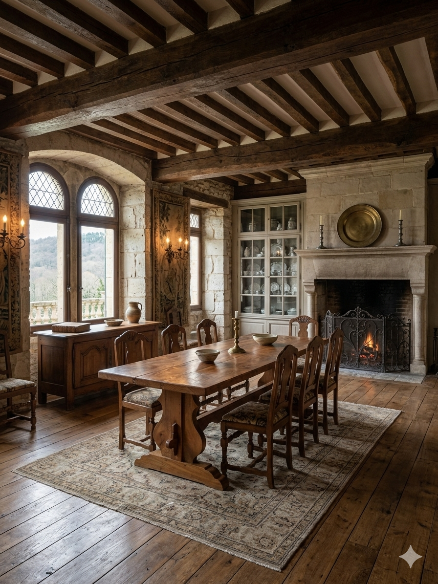 Table Monastère années 70 en Frêne massif – Image 13