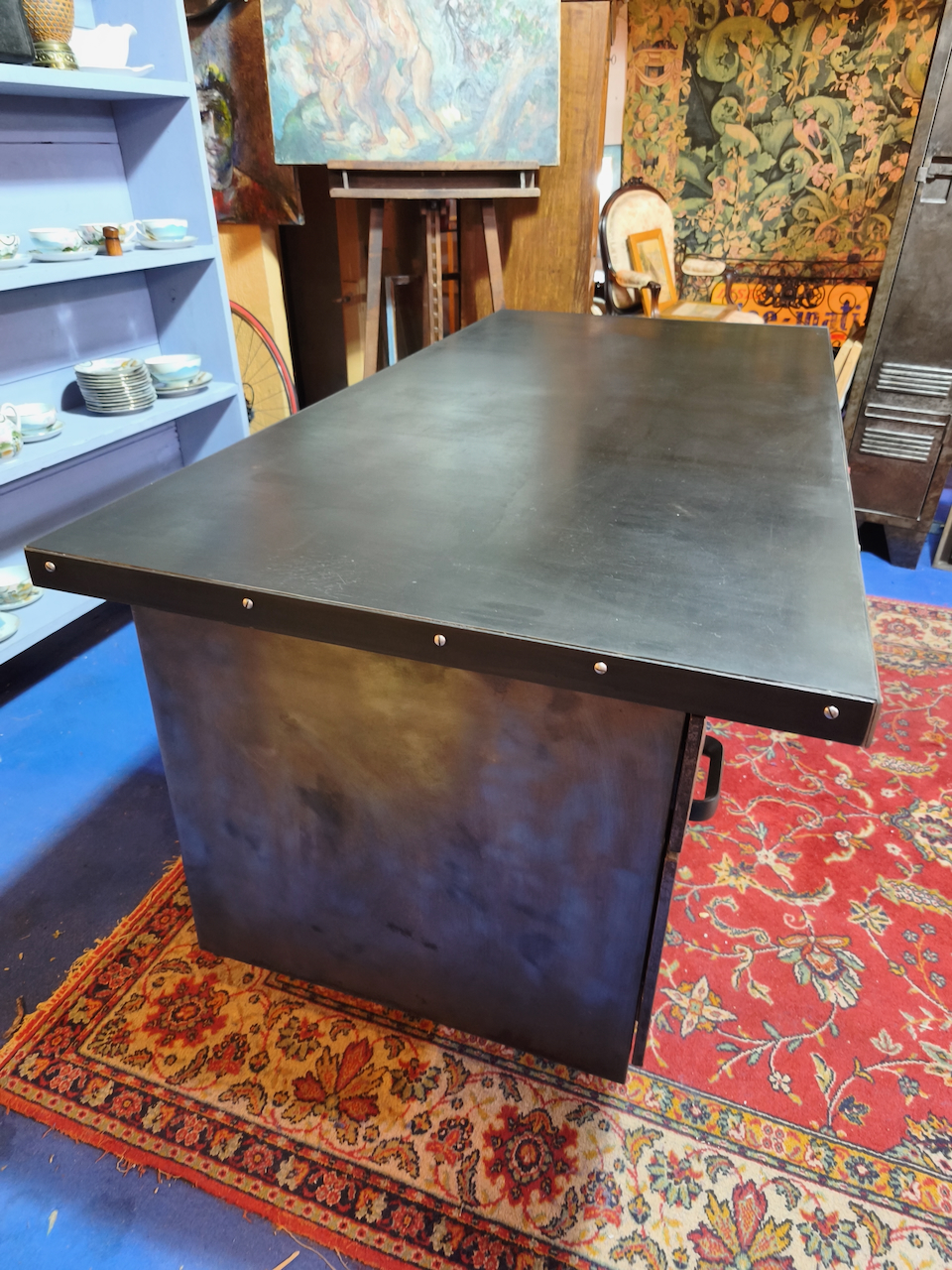 Bureau Métallique Vintage Industriel XXème – Image 3