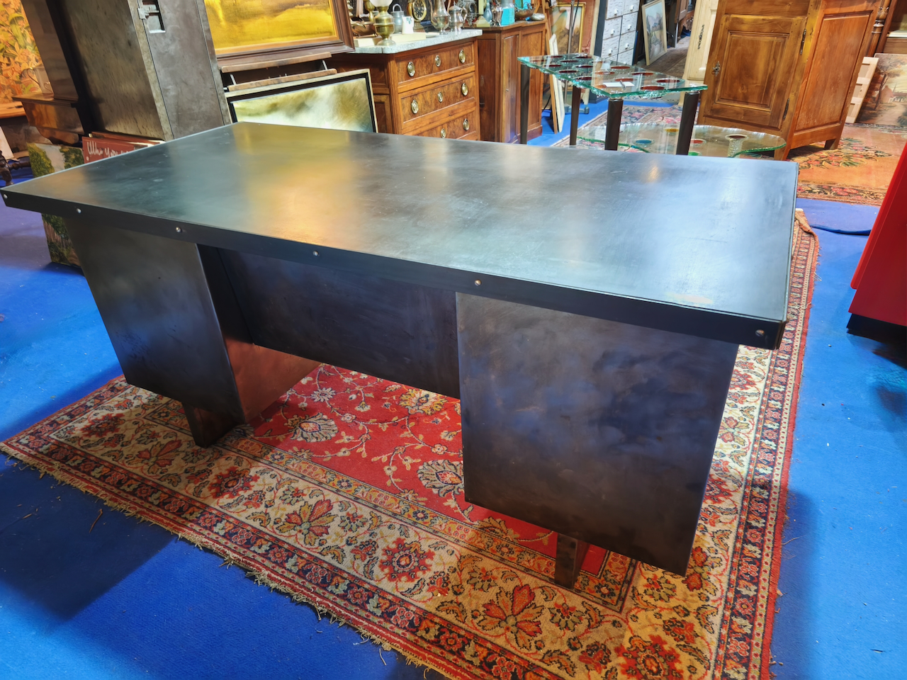 Bureau Métallique Vintage Industriel XXème – Image 4