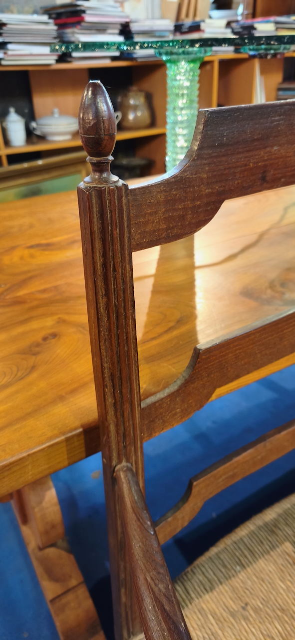 Radassier Provençal banquette trois places en Chêne Epoque XIXème – Image 9