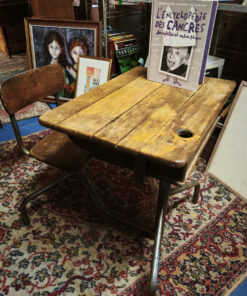 Bureau Ecolier une place réglable Vintage Style Jean Prouvé – Image 3