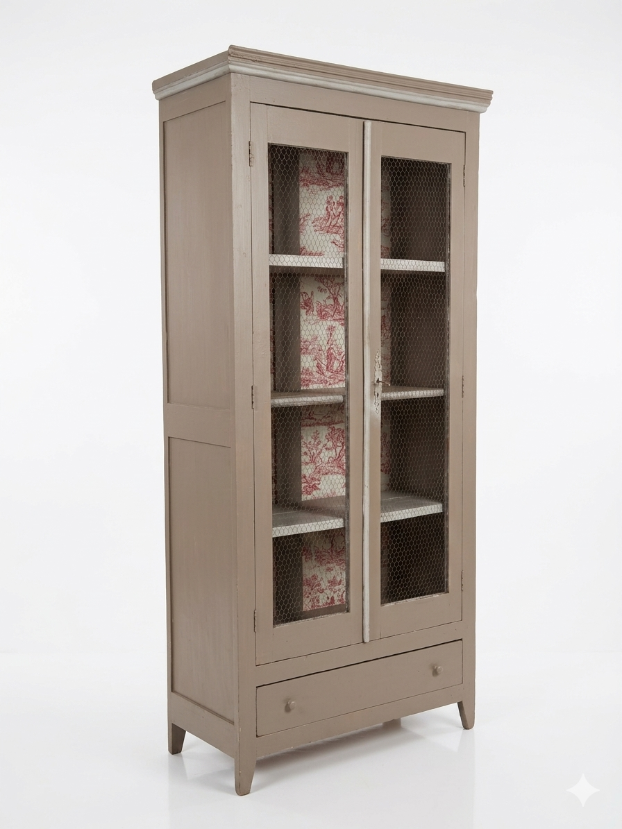 Armoire Parisienne Patinée portes grillagées – Image 8