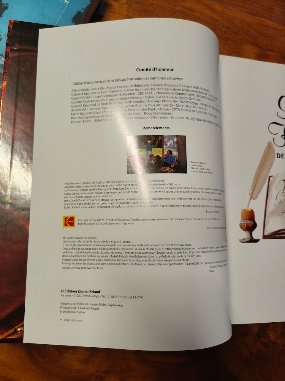 Livre Lucien Vanel "Saveurs et humeurs" Editions Daniel Briand – Image 3