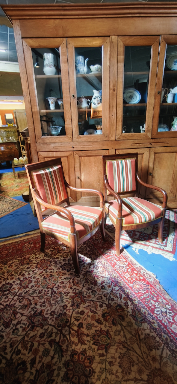 Fauteuils restauration en Acajou (paire) Epoque XIXème – Image 2