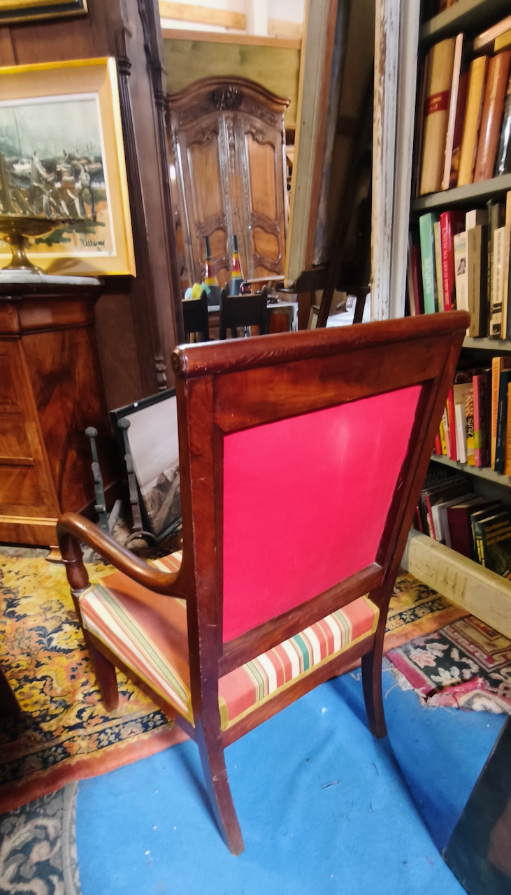 Fauteuils restauration en Acajou (paire) Epoque XIXème – Image 5