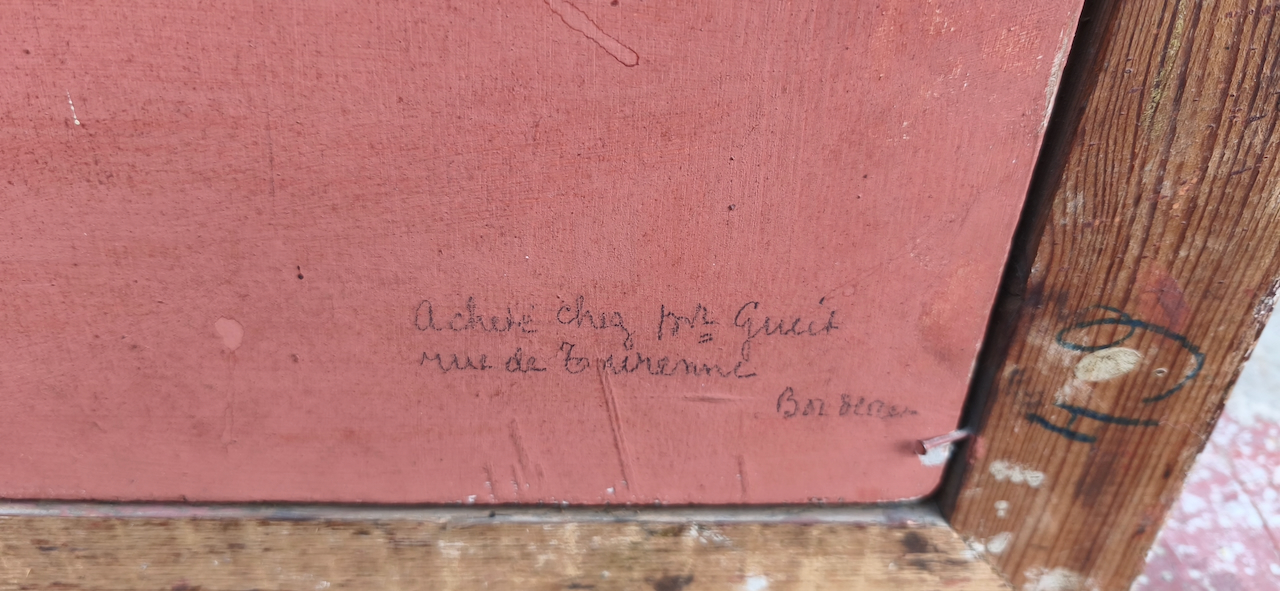Tableau Gueit Marius " Matin orageux - bassin d'Arcachon, Arés" huile sur panneau datée 1935 – Image 5