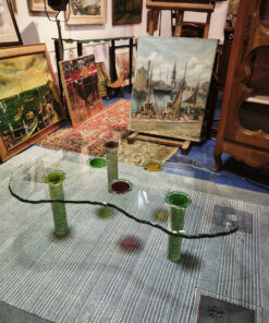 Table Salvat Jean Daniel Sculpture sur verre clair cabochons multicolores Modèle Ancien Seconde Main modèle Toy – Image 10