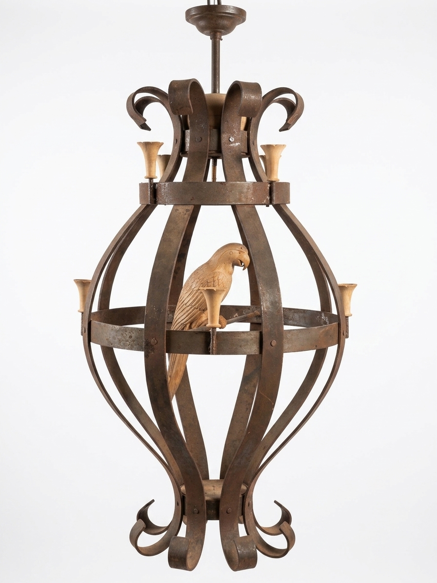 Suspension Fer Forgé "Cage Perroquet" Elément de Décoration – Image 6