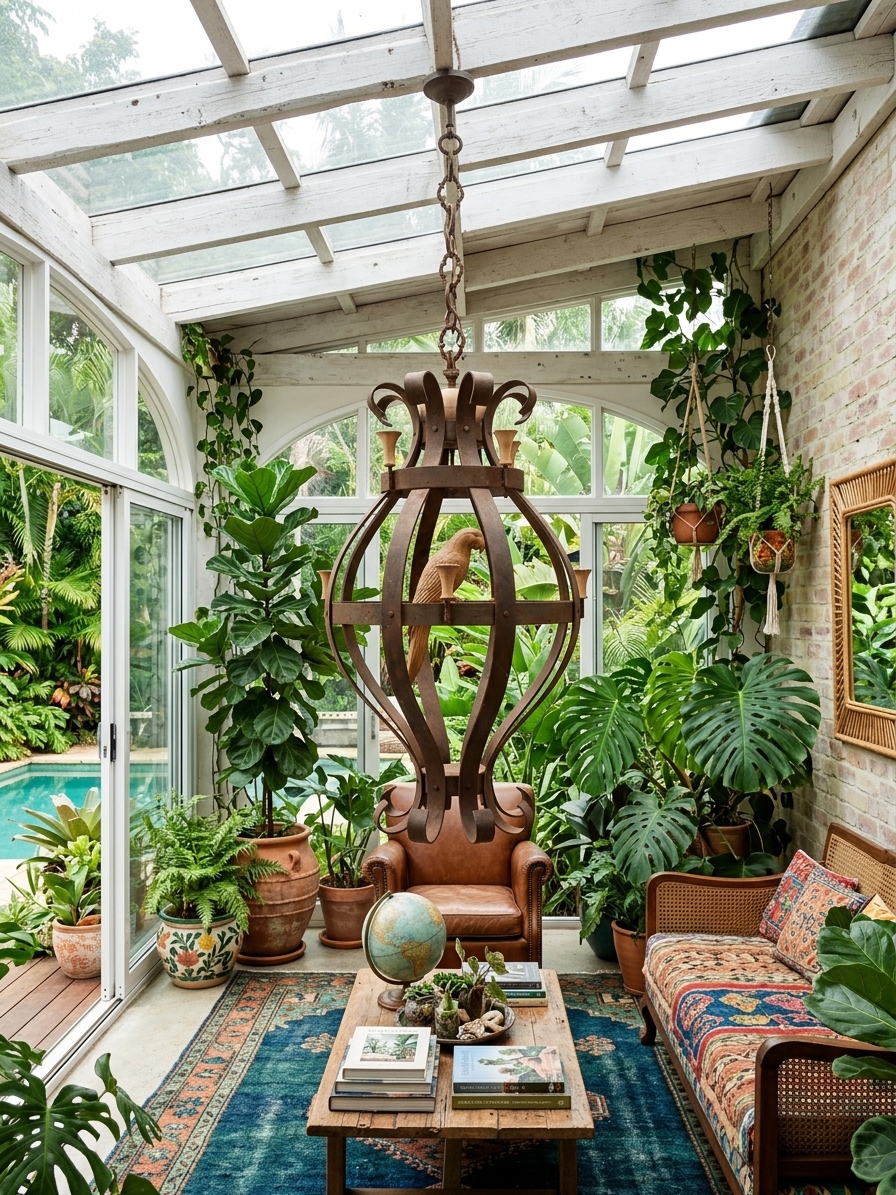 Suspension Fer Forgé "Cage Perroquet" Elément de Décoration – Image 8