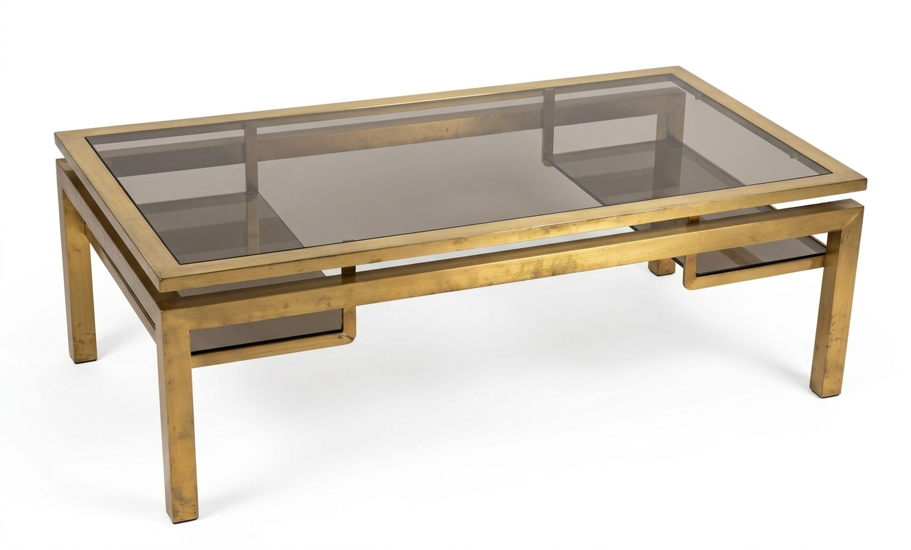 Table Basse 70 Vintage designer Guy Lefèvre pour la Maison Jansen – Image 14