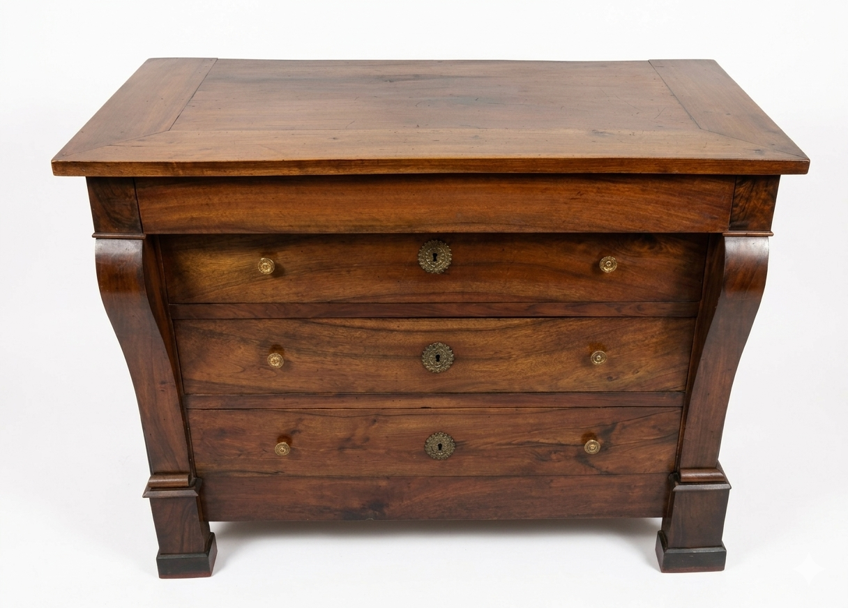 Commode Restauration Epoque XIXème en Noyer massif – Image 7