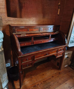 Bureau Cylindre en acajou Epoque Louis XVI serrures trèfles – Image 9