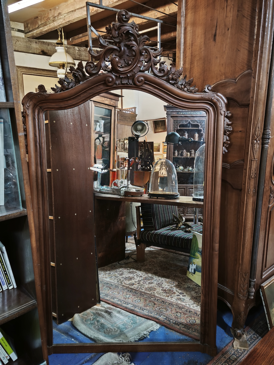 miroir en noyer