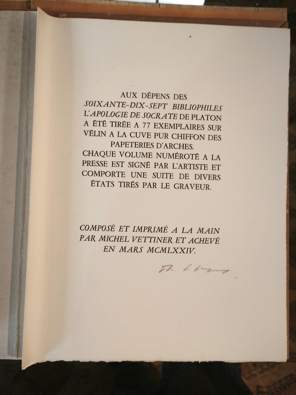 L'Apologie de Socrate rédigé par Platon Édition Aux dépens des Soixante-Dix-Sept Bibliophiles – Image 5