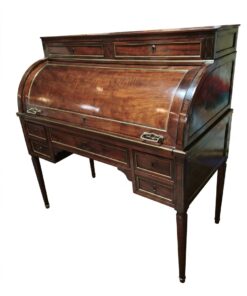 Bureau Cylindre en acajou Epoque Louis XVI serrures trèfles – Image 6