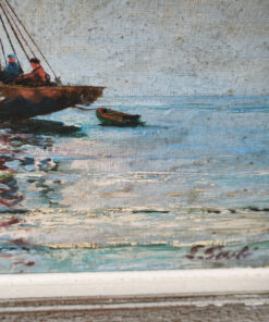 Tableau Marine Huile sur Toile Epoque XXème – Image 2