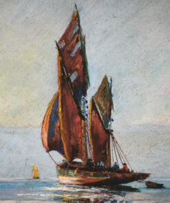 Tableau Marine Huile sur Toile Epoque XXème – Image 3