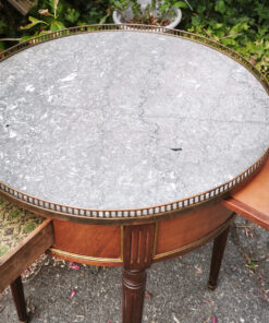 Table Bouillotte de Style Louis XVI placage Acajou Epoque début XXème – Image 4
