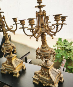 Candélabres Louis XVI ( Style ) en Régule Epoque Napoléon III – Image 2