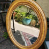 miroir ovale dore