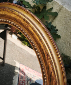 Alternative view of Miroir Ovale Doré Epoque Louis Philippe