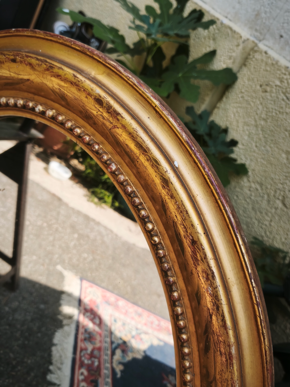 Miroir Ovale Doré Epoque Louis Philippe – Image 2
