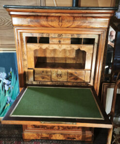 Secrétaire Louis Philippe Epoque XIXème placage décors ailes papillon – Image 4