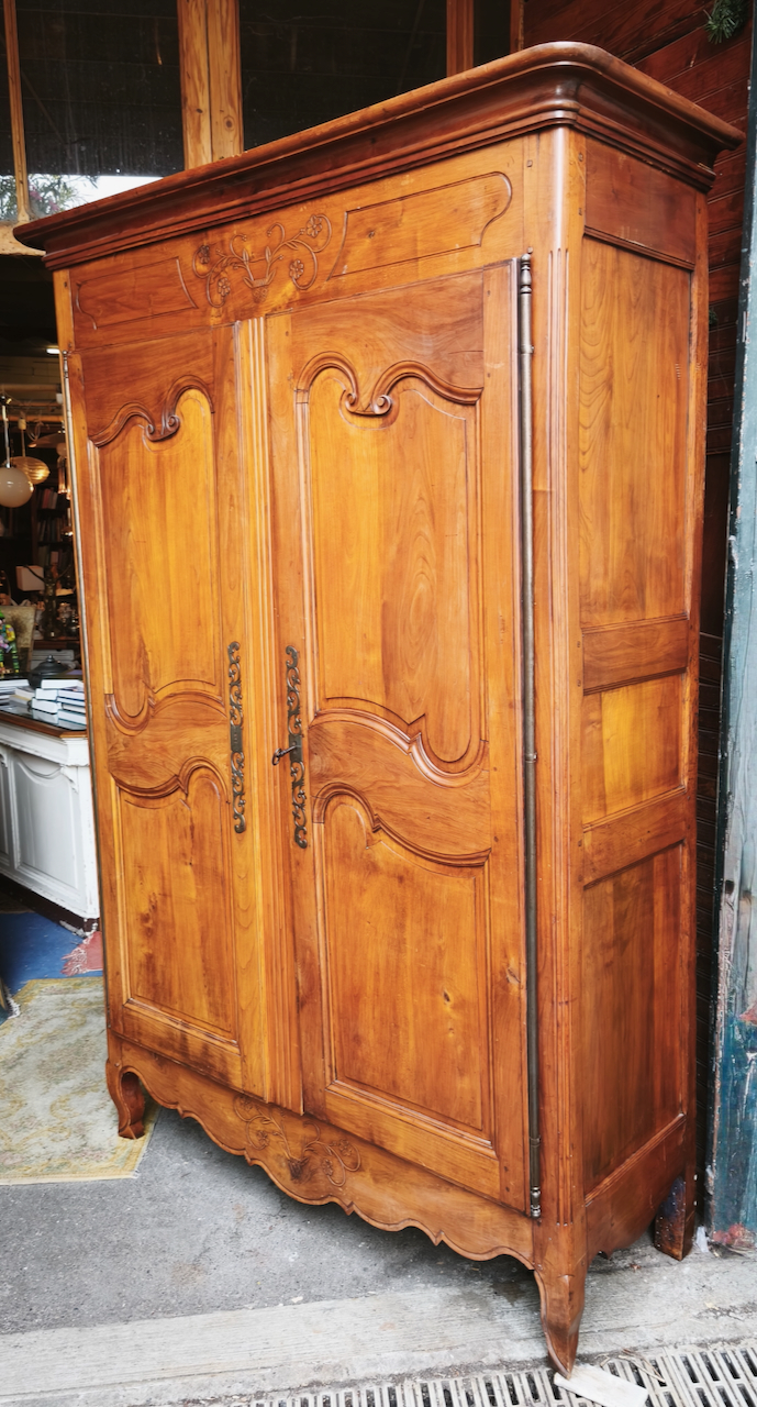 Armoire Style Louis XV en Merisier Massif Epoque XIXème – Image 3