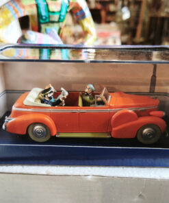 En voiture Tintin échelles 1/43e, éditées par Atlas / Moulinsart dans leurs boîtes bleues d'origine avec décors en fond de boîte – Image 5