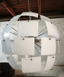 Lustre sphérique d'inspiration Vintage et moderniste (style Space Age / années 1970). – Image 2