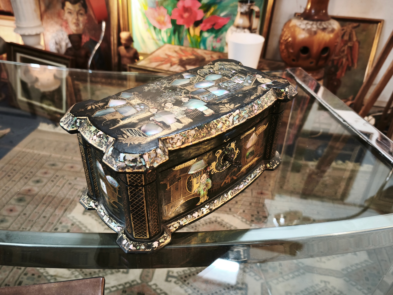 Boîte à thé d'époque Napoléon III (XIXᵉ siècle) – Image 2