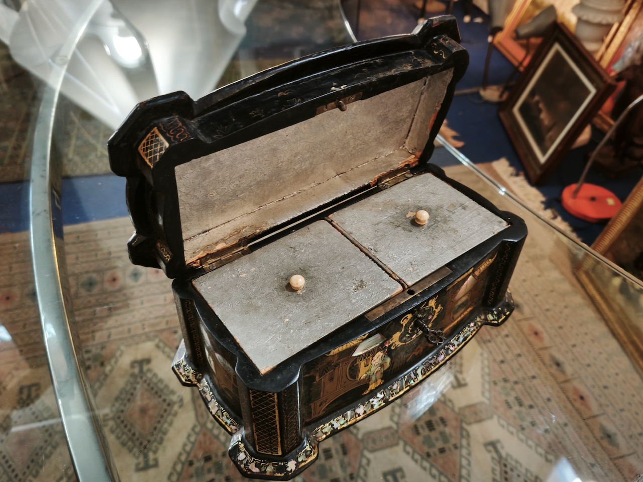 Boîte à thé d'époque Napoléon III (XIXᵉ siècle) – Image 7