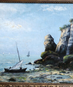 Tableau Marine figurative Huile sur Toile fin XIXème / Début XXème – Image 2