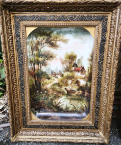 Peintures de Bigot sur porcelaine incurvée Epoque XIXème – Image 2