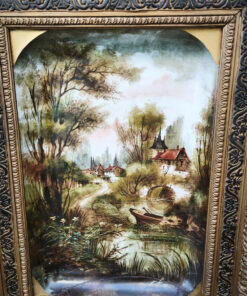 Peintures de Bigot sur porcelaine incurvée Epoque XIXème – Image 3
