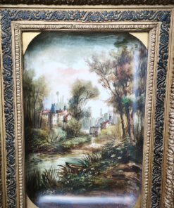 Peintures de Bigot sur porcelaine incurvée Epoque XIXème – Image 5