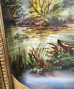Peintures de Bigot sur porcelaine incurvée Epoque XIXème – Image 6