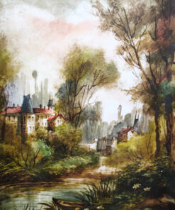 Peintures de Bigot sur porcelaine incurvée Epoque XIXème – Image 7