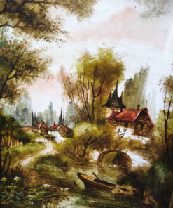 Peintures de Bigot sur porcelaine incurvée Epoque XIXème – Image 8