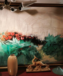 Tableau C.Hemeret "Serre De Fleurs" Huile sur Toile Très Grand Format – Image 9