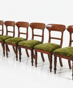 Chaises Victoriennes série de six en Acajou Epoque XIXème – Image 7
