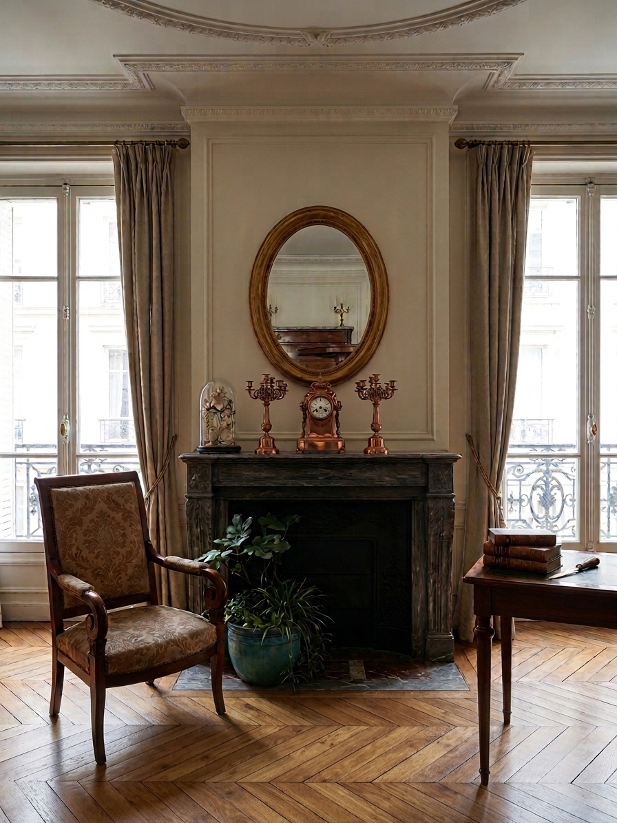 Miroir Ovale Doré Epoque Louis Philippe – Image 5